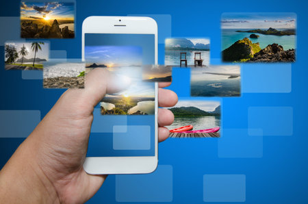 Smart phone and application travel.