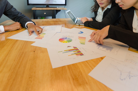Business person are meeting and analysis graphの写真素材