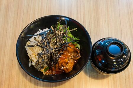 Korean cuisine bibimbap in a blowの写真素材