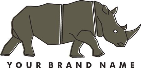 Rhinoceros Animals Iconのイラスト素材