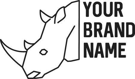 Rhinoceros Animals Iconのイラスト素材