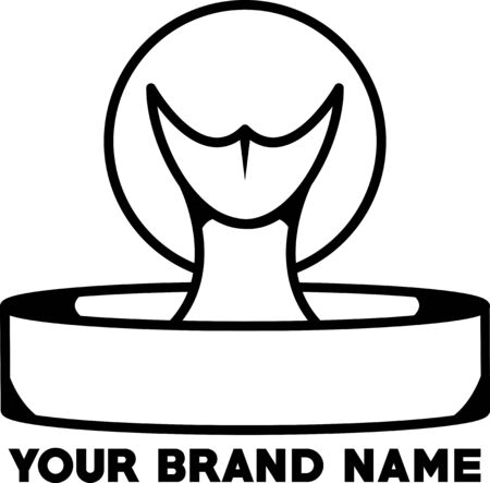 Whale and Sun Iconのイラスト素材