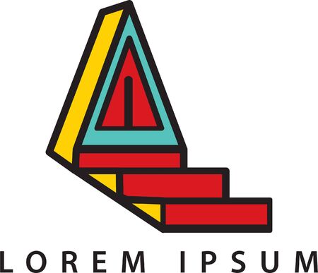 Stairs Brand Iconのイラスト素材