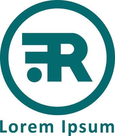 F CircleBrand Iconのイラスト素材