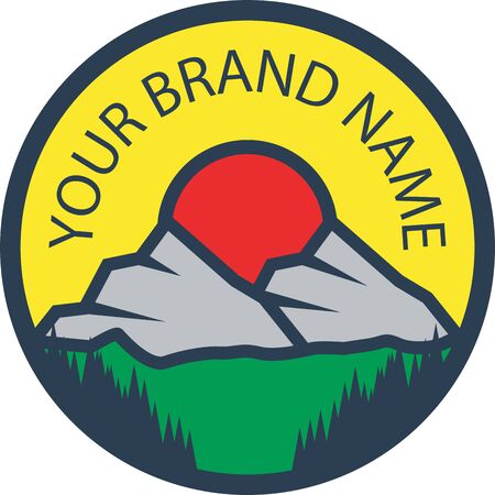 Mountain View Logo Iconのイラスト素材