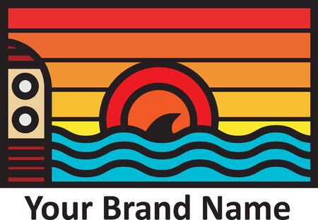 Beach Scenery Iconのイラスト素材