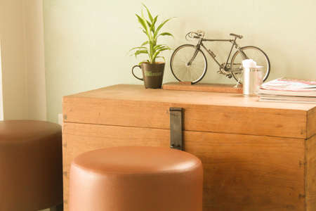 Selective chair in coffee shop - vintage effect style picturesの写真素材