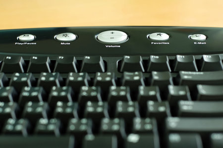 A close up shoot of black computer keyboard