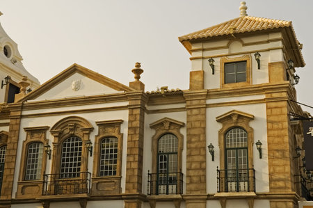 An european antique house in Macau downtownの写真素材