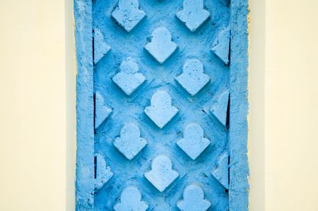 The abstract of stone wall tiled with arrows patterns の写真素材