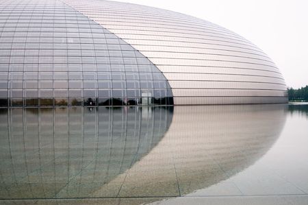 BEIJING - JULY 19: The China National Grand Theatre (National Centre for the Performing Arts) or the Egg, July 19, 2008 in Beijing, Chinaのeditorial素材