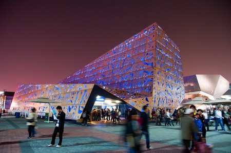 SHANGHAI - MAY 24: EXPO Poland Pavilion. May 24, 2010 in Shanghai China. のeditorial素材