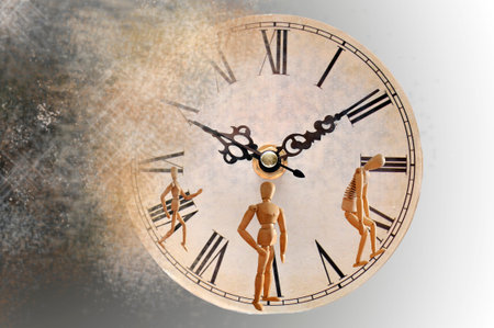 themed photography time, where you can see over time in human age.