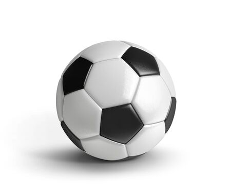 Soccer ball isolated on white backgroundの写真素材