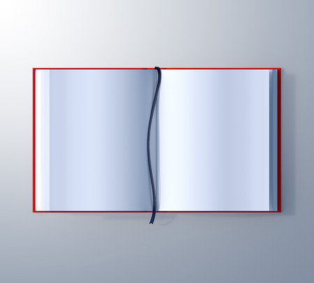 Top view open book on blank pagesの写真素材