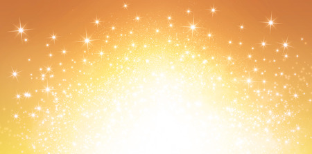 Shiny gold background in explosive star lightsの写真素材