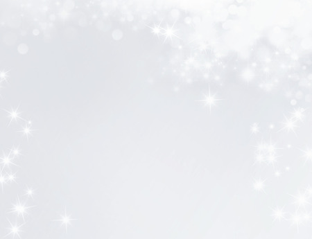 Shiny white background with star lights raining downの写真素材