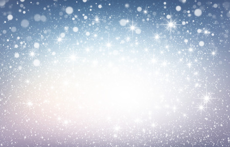 Decorative glittering background with soft lights and shining starsの写真素材