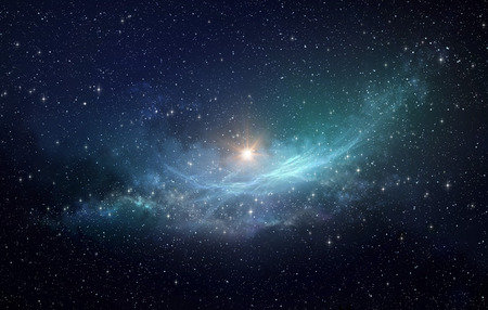 Galaxy panoramic, star cluster and nebula shining in a milky way - High definition backgroundの写真素材