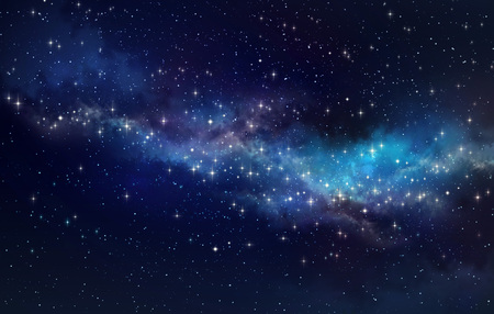 Star cluster and nebula shining in a milky way - High definition backgroundの写真素材