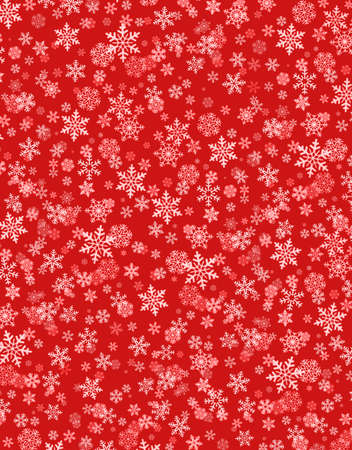 Snowflakes shapes on a red background. Christmas season material.の写真素材