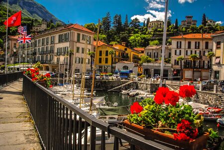 The town of Menaggio, Italy on Lake, Comoの写真素材