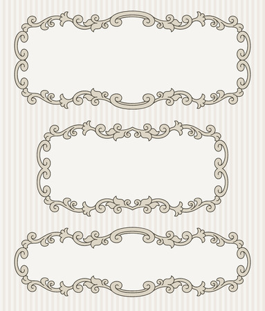Vector illustration border old fashioned styleのイラスト素材