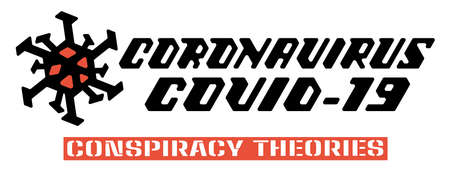 Coronavirus hand lettering. Covid-19 hand drawn. Vector print illustration. Vector illustrationのイラスト素材