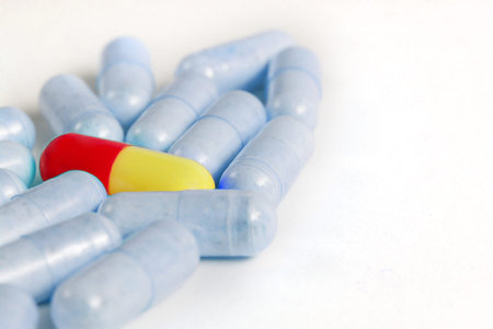 close up of medical capsules