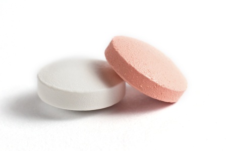 pills isolated on white background.の写真素材