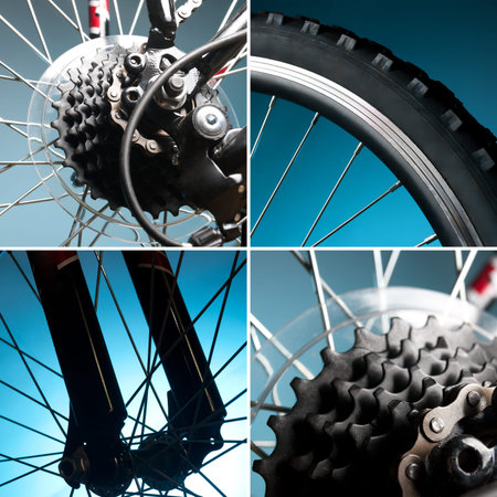 part of the bike  wheel, tire, chain, sprocket
