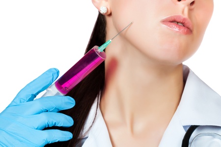 Botox injection procedure isolatedの写真素材