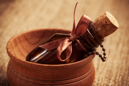 glass bottle of essential oil  aromatherapyの写真素材