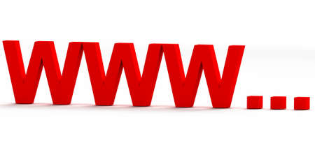 red www internet iconの写真素材