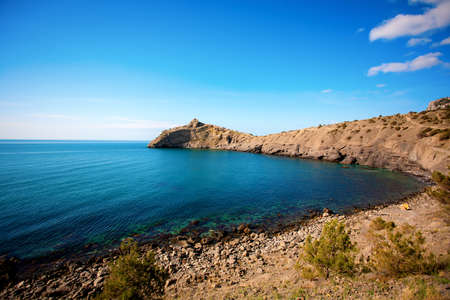 landscape  Bay in the village of Novy Svet  Crimea  Ukraineの写真素材