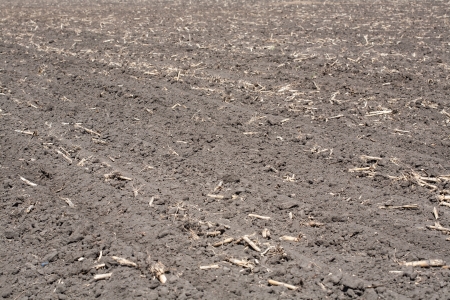 plowed field ready for sowingの写真素材