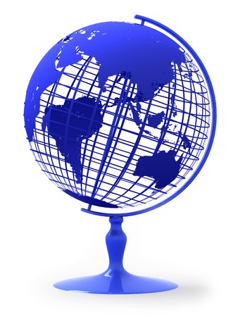 Earth globe - isolated on white background. 3Dの写真素材