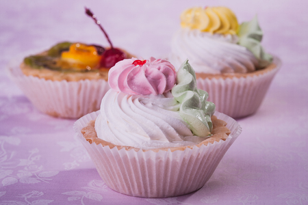 Birthday cupcakesの写真素材