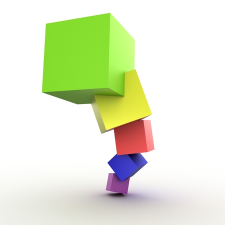Colorful cubes 3Dの写真素材