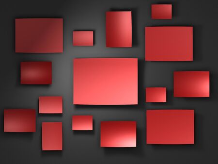 red Paper stickers. 3D renderの写真素材