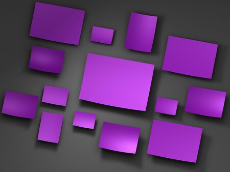 purple Paper stickers. 3D renderの写真素材