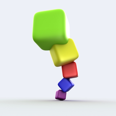 Colorful cubes 3Dの写真素材