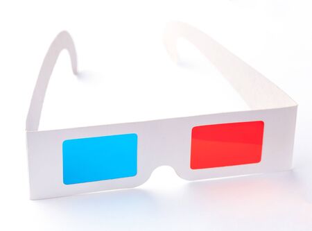 pair of 3D glasses Isolated on white  background.の写真素材