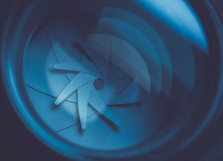 Closeup of a photographic lens