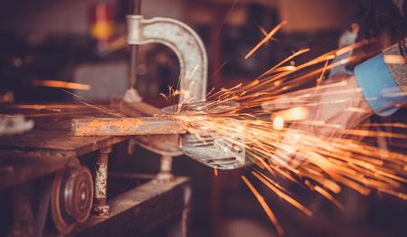 overwrites the master of welding seams angle grinderの写真素材