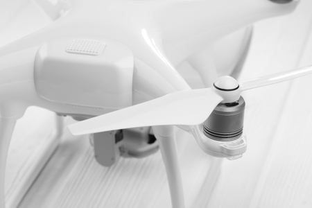 close-up of Rotor drones on the whiteの写真素材