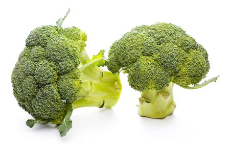Broccoli isolated on white backgroundの写真素材