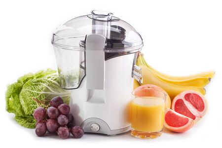 juicer machine isolated on white backgroundの写真素材