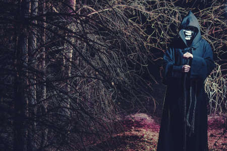 Woman devil ghost demon costume horror and scary in the forest. The vampire ghost people, Happy Halloween day conceptの写真素材