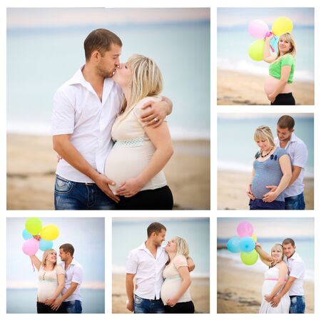 	collage of pregnantの写真素材
